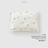 Gối bông chữ nhật màu trắng họa tiết thuyền và chim biển Nous