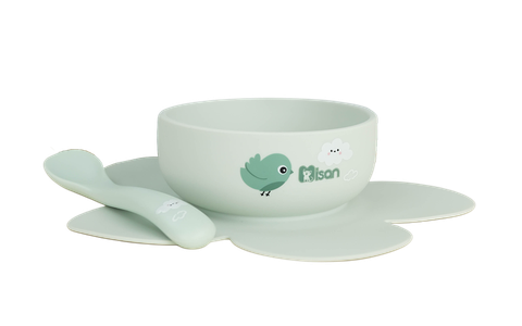 Bộ bát hoa và thìa silicone Arla baby&Me