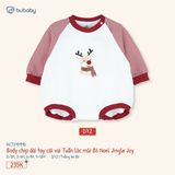 Body chip dài tay cài vai Tuần lộc mũi đỏ Noel Jingle Joy Bubaby
