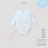 Bodysuit dài tay cài lệch màu xanh Nous NB2W25-TB3-M01-SB-0M