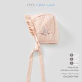 Mũ trùm tai chần bông màu hồng Nous