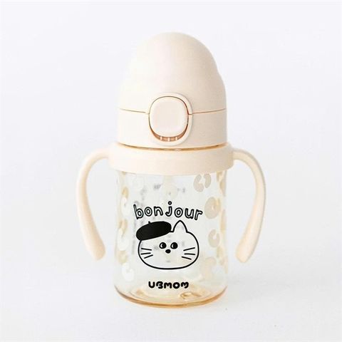 Bình tập uống PPSU có ống hút một chạm Ubmom