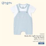 Body đùi ngắn tay bé trai logo Bu Baby Bubaby