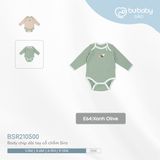 Body chip dài tay cổ chồm Siro 210500 Bubaby Xanh Olive E64 3-6m BSR210500.06ME64