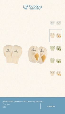 Bộ bao chân, bao tay Bambus ABB400005.FREA03