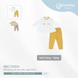 Bộ dài tay cài sau thêu ngực Dona Bubaby BBC1110DN.18M34A