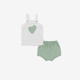 Bộ hai dây quần đùi bé gái Gami Bubaby BBB153101.18MA10
