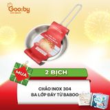 Chảo inox 304 ba lớp đáy từ Baboo Gooby