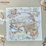 Khăn tắm xô 6 lớp cotton họa tiết cổ tích Mochee
