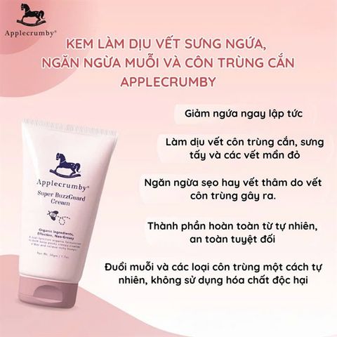 Kem chống muỗi ngăn côn trùng cắn và làm dịu vết sưng Applecrumby