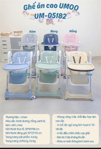 Ghế ăn dặm Umoo cao Umoo-05182