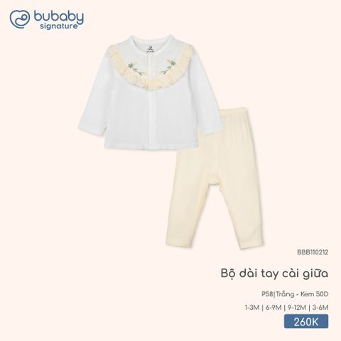 Bộ dài tay cài giữa Bubaby