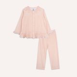 Bộ dài tay cài giữa bèo cổ Pyjamas Bubaby