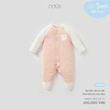 Bộ liền dài có tất hoạ tiết kẻ cam đào Nous