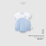 Bộ liền cộc tay đuôi cá màu xanh Nous