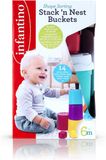 Đồ chơi hình thùng xô xếp chồng và thả khối Shape Sorting Stack'n Nest Buckets Infantino