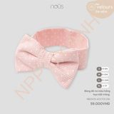 Băng đô nơ màu hồng họa tiết trắng Nous NB2W25-AO1-F01-ZM-L