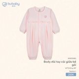 Body dài tay cài giữa bé gái Bubaby