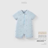 Bộ bơi liền cộc màu xanh biển in họa tiết Nous