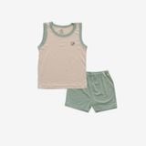 Bộ sát nách cổ tròn Siro 140401 Bubaby Be - Xanh Olive E76 4-5y BSR140401.05YE76