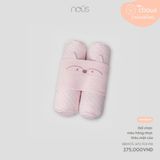 Gối chặn màu hồng nhạt thêu mặt cáo Nous