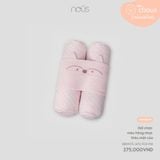 Gối chặn màu hồng nhạt thêu mặt cáo Nous