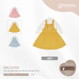 Promo Set váy yếm kèm áo dài tay bé gái Terry 613100 Bubaby
