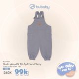 Quần yếm dài Túi ốp Friend Terry Bubaby BCT416201.18M18B