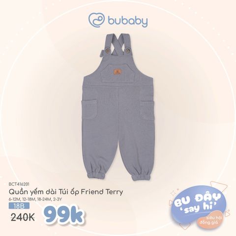 Quần yếm dài Túi ốp Friend Terry Bubaby BCT416201.18M18B