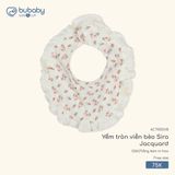Yếm tròn viền bèo Siro Jacquard Bubaby