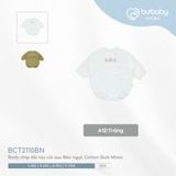 Body chip dài tay cài sau Bèo ngực Cotton Slub Mimo Bubaby BCT2110BN.06M89B