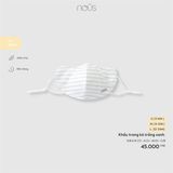 Khẩu trang kẻ trắng xanh Nous