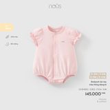 Bodysuit cộc tay màu hồng dáng bí Nous