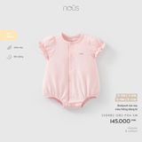 Bodysuit cộc tay màu hồng dáng bí Nous