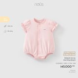 Bodysuit cộc tay màu hồng dáng bí Nous