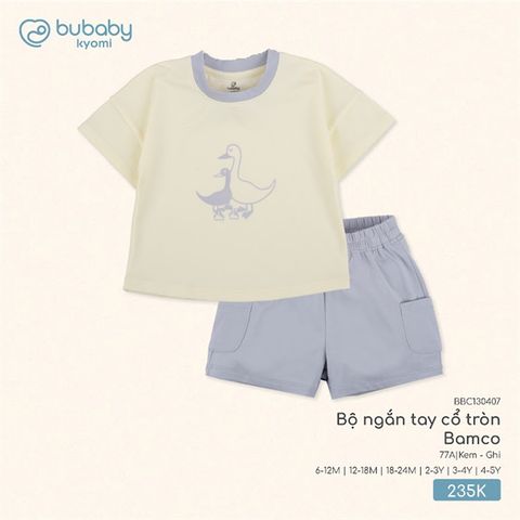 Bộ ngắn tay cổ tròn Bamco Bubaby