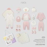 Combo đi sinh 19 món hồng phối be in họa tiết Nous NB1S25-GS2-F01-OE-NB