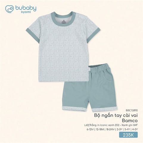 Bộ ngắn tay cài vai Bamco Bubaby