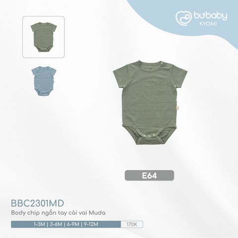 body chip ngắn tay cài vai Muda 2301MD Bubaby Xanh Olive E64 6-9m BBC2301MD.09ME64