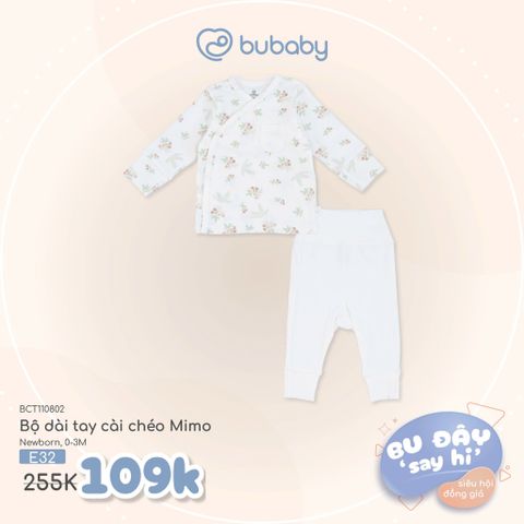 Bộ dài tay cài chéo Mimo Bubaby BCT110802.0NBE28