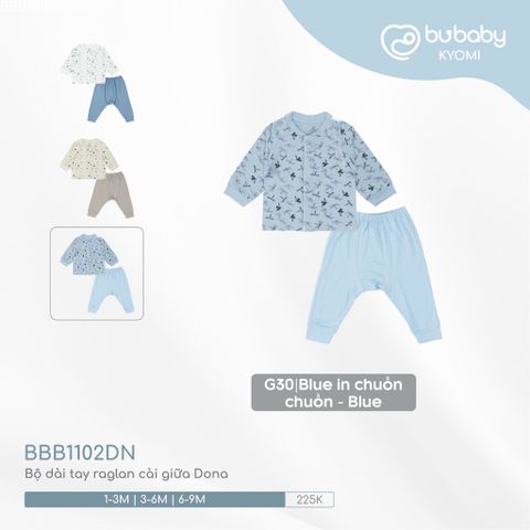 Bộ dài tay raglan cài giữa Dona Bubaby BBB1102DN.M13G29