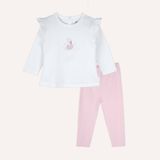 Bộ dài tay cài sau bé gái Bubaby