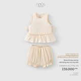 Bộ ba lỗ màu cam be nhồi bông vây cá in họa tiết Nous