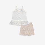 Bộ 2 dây quần đùi bé gái Bambus Iconic 2 1531IN Bubaby Trắng - Trắng in Iconic 2 E62 2-3y BBB1531IN.03YE62