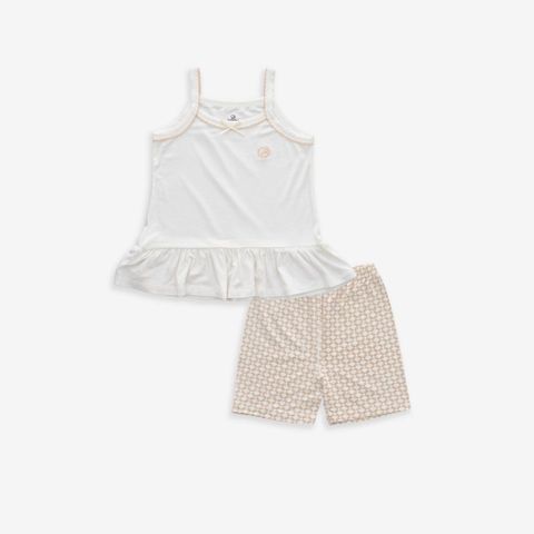 Bộ 2 dây quần đùi bé gái Bambus Iconic 2 1531IN Bubaby Trắng - Trắng in Iconic 2 E62 4-5y BBB1531IN.05YE62