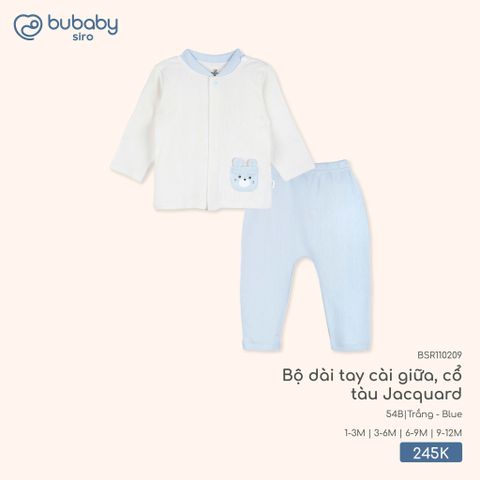 Bộ dài tay cài giữa, cổ tàu Bubaby