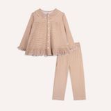 Bộ dài tay cài giữa bèo cổ Pyjamas Bubaby