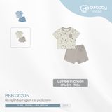 Bộ ngắn tay raglan cài giữa Dona Bubaby