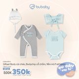 Giftset Body cài chéo, Body chip cổ chồm, Yếm, mũ Full Moon Bubaby GSR6300FM