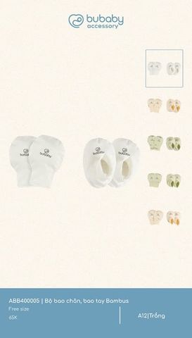 Bộ bao chân, bao tay Bambus ABB400005.FREA03